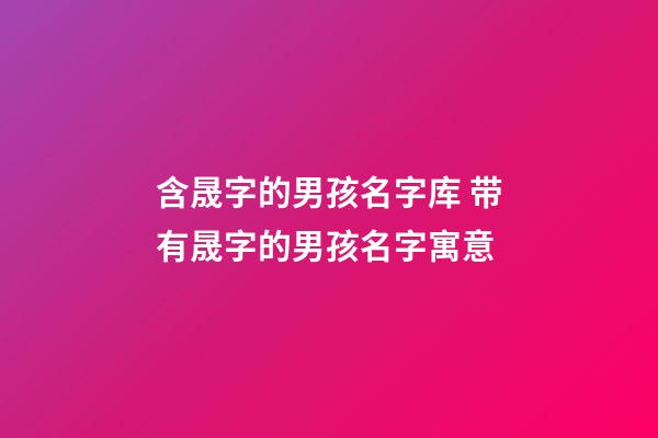 含晟字的男孩名字库 带有晟字的男孩名字寓意